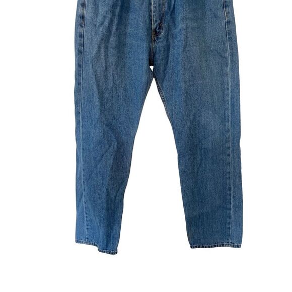 Levi's 505 Red Tab Medium Stone Wash Straight Leg Classic Denim Jeans 36x32 - Picture 4 of 14
